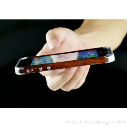 Wood and Aluminum Metal Bumper Case Cover for iPhone 5/5s, Factory